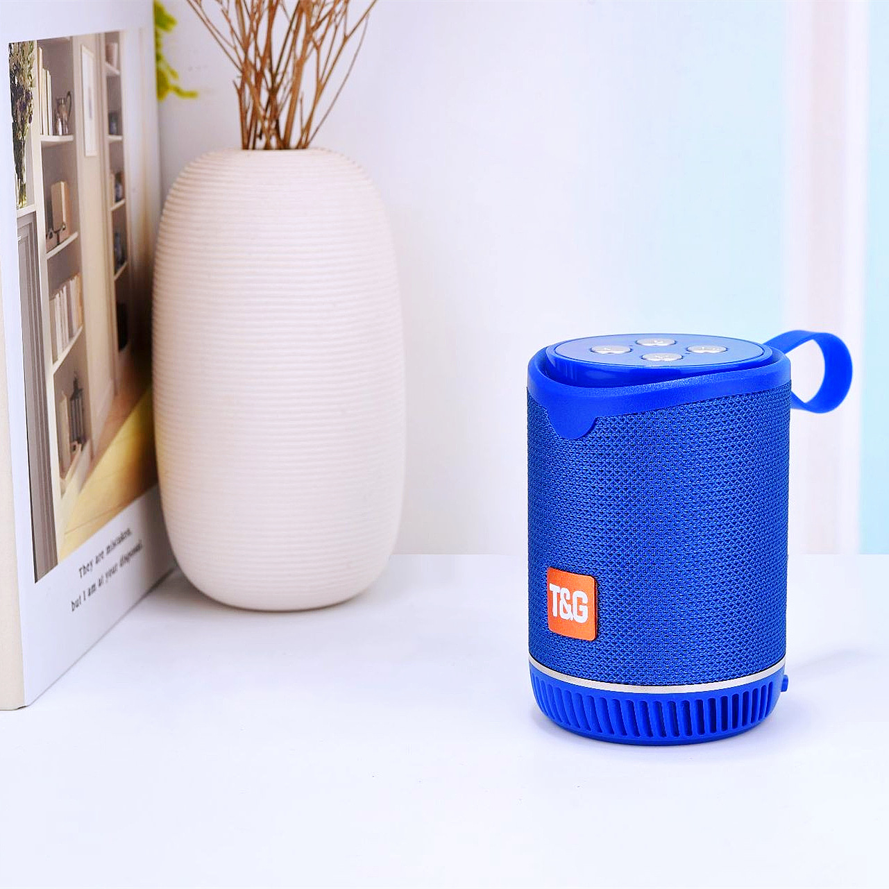 E-commerce nuevo TG528 par de tela TWS altavoces Bluetooth creativos regalos subwoofer portátil tarjeta de audio
