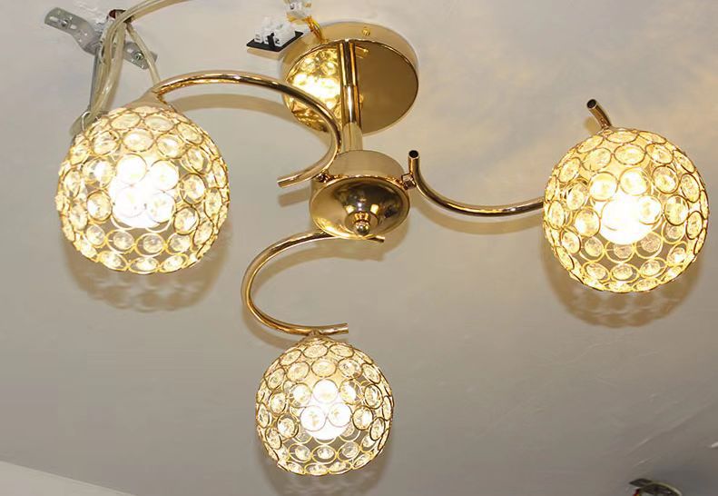 Lámpara de Techo Moderna y Sencilla de Cristal con Diseño de Piel de Camarón, Iluminación para el Hogar, Sala de Estar, Comedor, Dormitorio, Lámpara de Techo Decorativa de Lujo