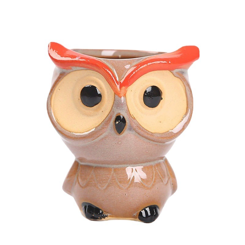 Садоводство Милая Сова Керамический Цветочный Горшок Сочные Растения Горшок для большого пальца Амазонка Внешняя Торговля Керамические Украшения