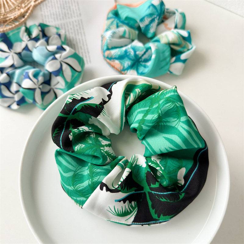 10g Weight Hair Tie Hair Accessories Type 1 Piece Quantity Daily Occasion Flower Pattern Women's Gender Handmade Design Vacation Style Women's Casual Vacation Flower Cloth Printing Handmade Hair Tie 无