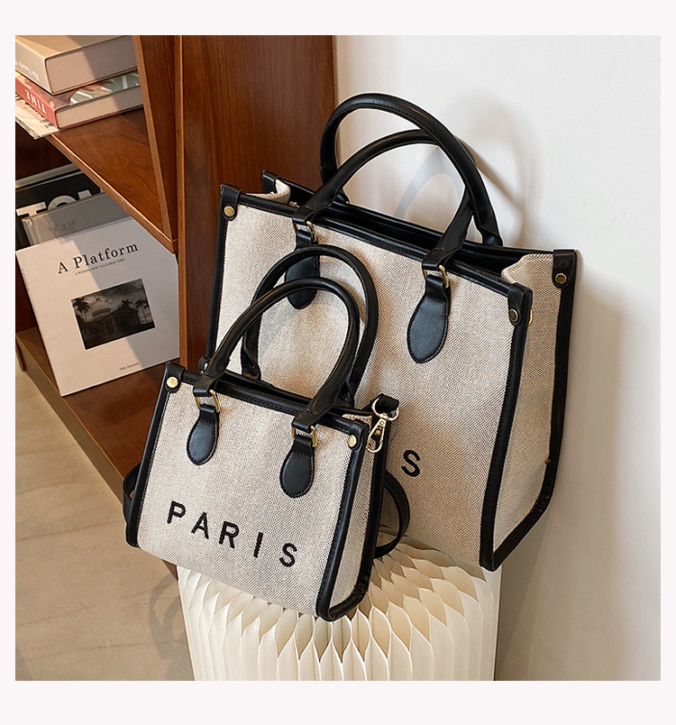 Nihaojewelry Wholesale Fashion Letter Paris Large Capacity Tote Bag display picture 45