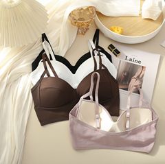 Sexy all-in-one fixed bra vest with one-piece empty beautiful back underwear retro girl push-up tube top suspender