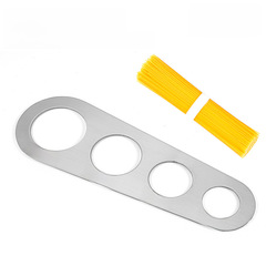 4-hole stainless steel noodle measurer Italian pasta measuring tool ruler kitchen small tools pasta spaghettil ruler