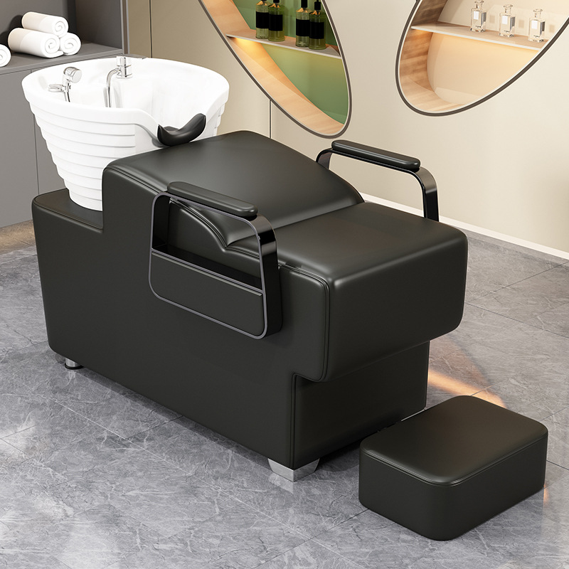 Fabricantes de camas de champú spot Peluquería minimalista moderna Peluquería medio cama de descarga de cama reclinable
