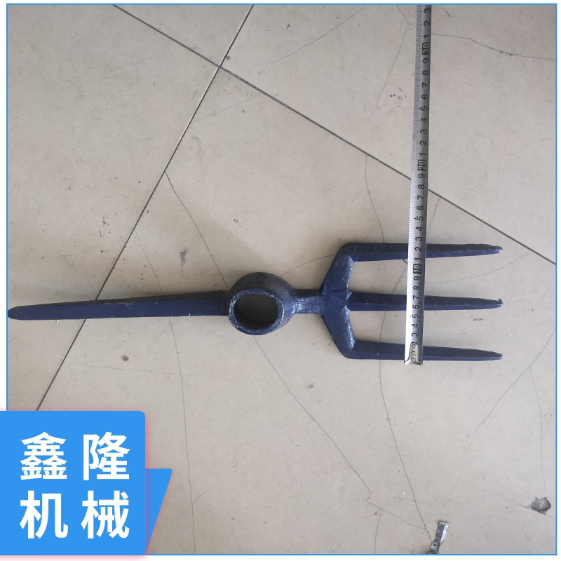 铁路工具道轨钢耙镐 三齿一尖石砟耙500mm鑫隆厂家现货