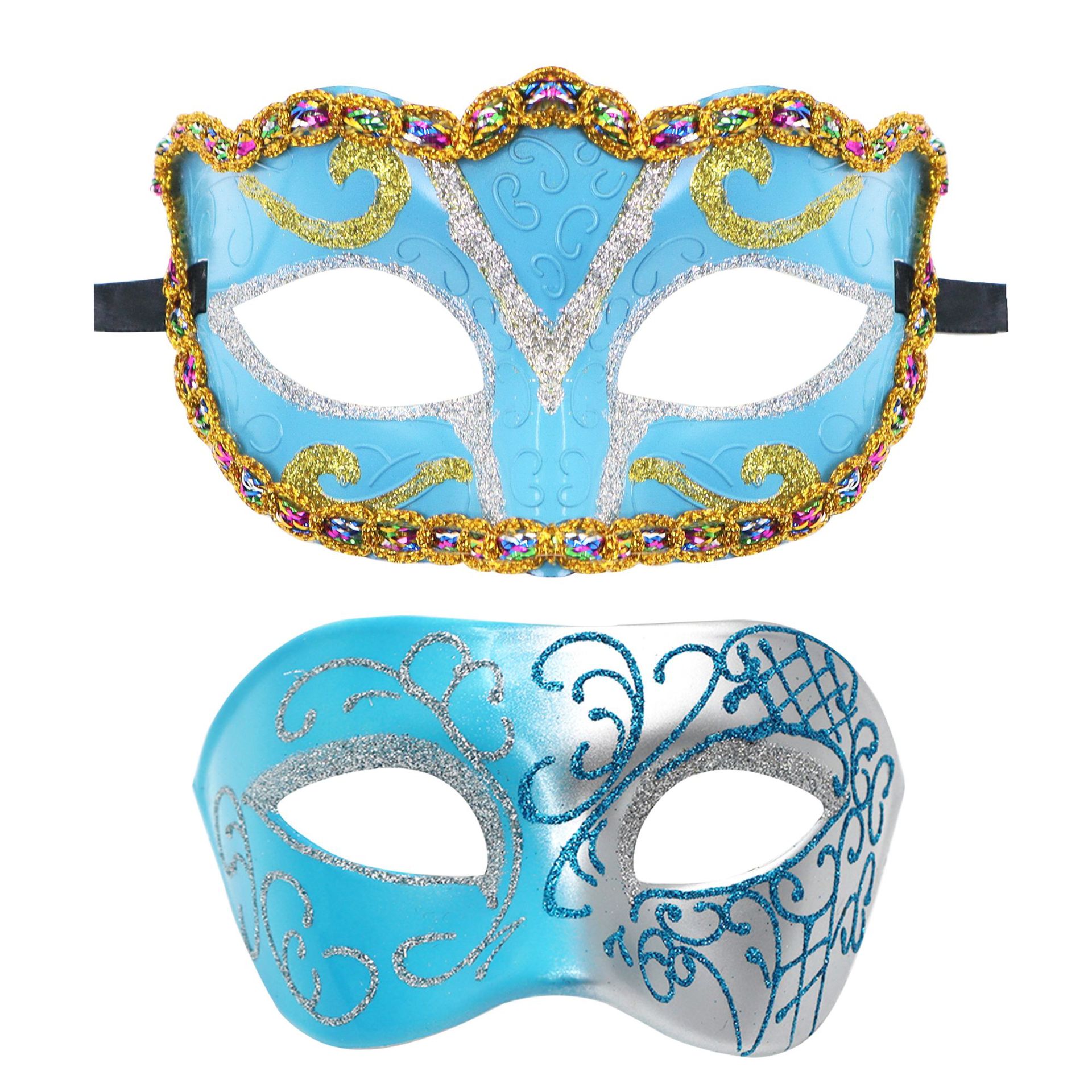 Amazon máscaras de fiesta de carnaval de venta caliente máscaras de baile unisex pintadas alrededor del borde de San Valentín