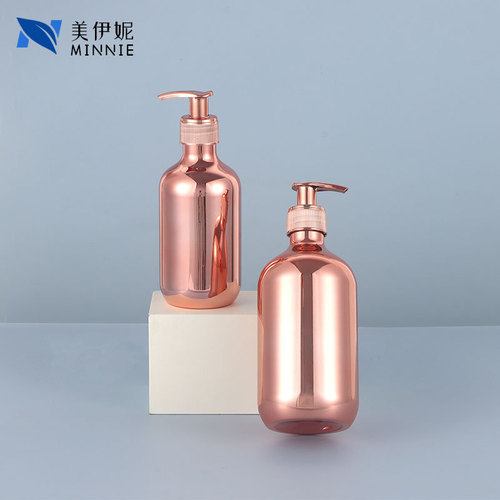 300ml500ml electroplating process golden silver rose gold shampoo bottle shower gel sub-bottle PET