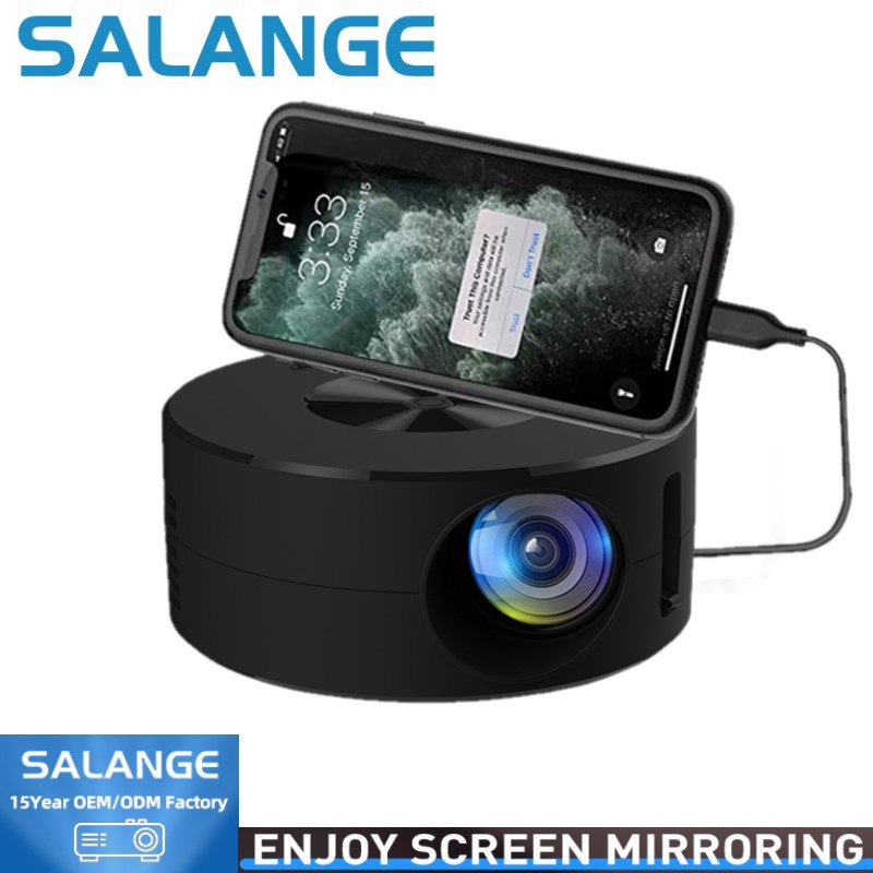 Transfronterizo YT200 proyector casero en miniatura portátil mini portátil de los niños pequeños de la proyección del teléfono móvil