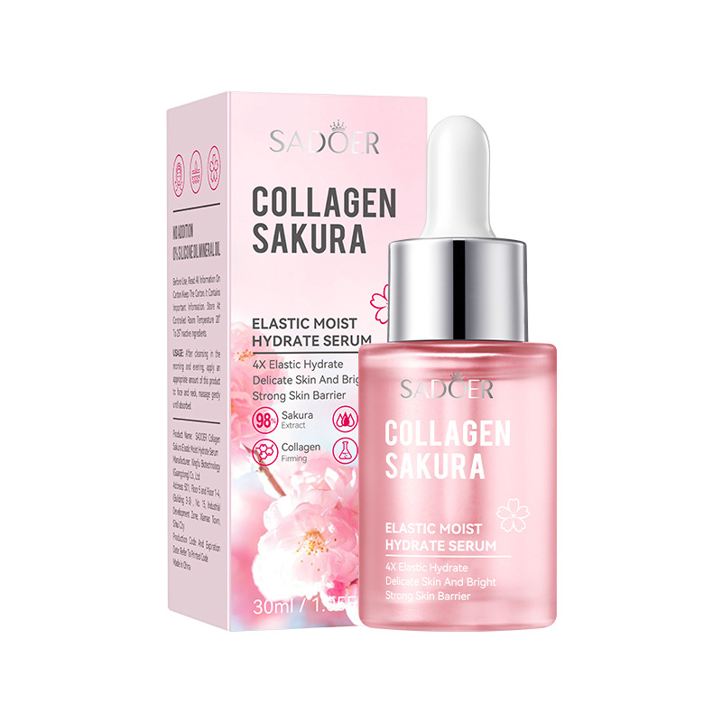 Full English SADOER Sakura Collagen Elasticity Hydrating Essence Moisturizing Serum_voghion.com