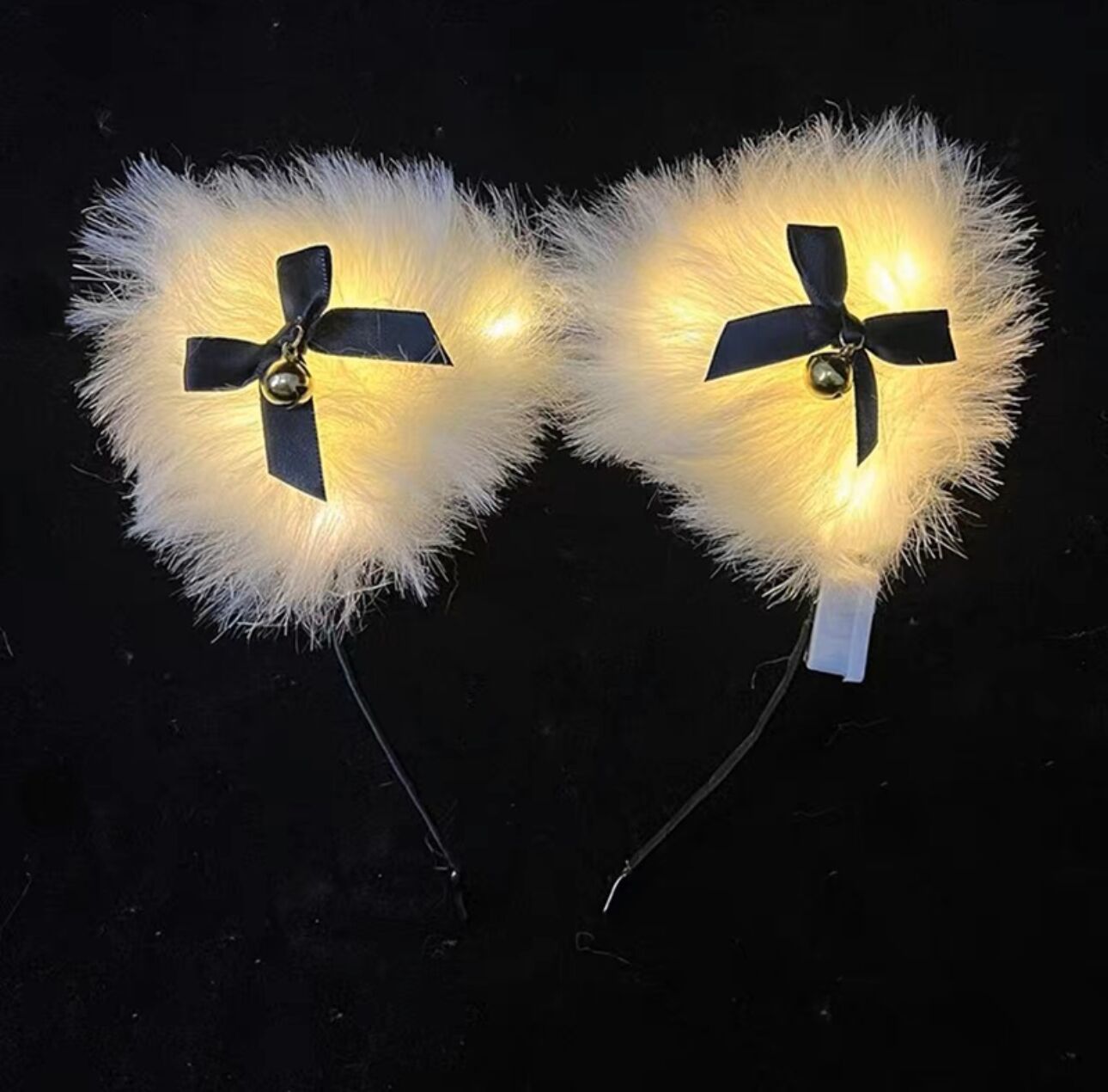 Brillante zorro orejas cinturón de cabello lámpara ángel cinturón de cabello super inmortal cinturón de cabello red rojo lindo gato orejas tocado plumas conejo