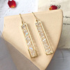 Fashionable metal silver needle, earrings, silver 925 sample, European style, high-quality style