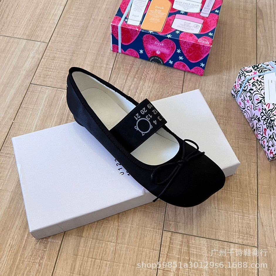 High-Version MIU Bow Ballet Flats for Women - Lightweight Mary Jane Shoes for Spring and Autumn