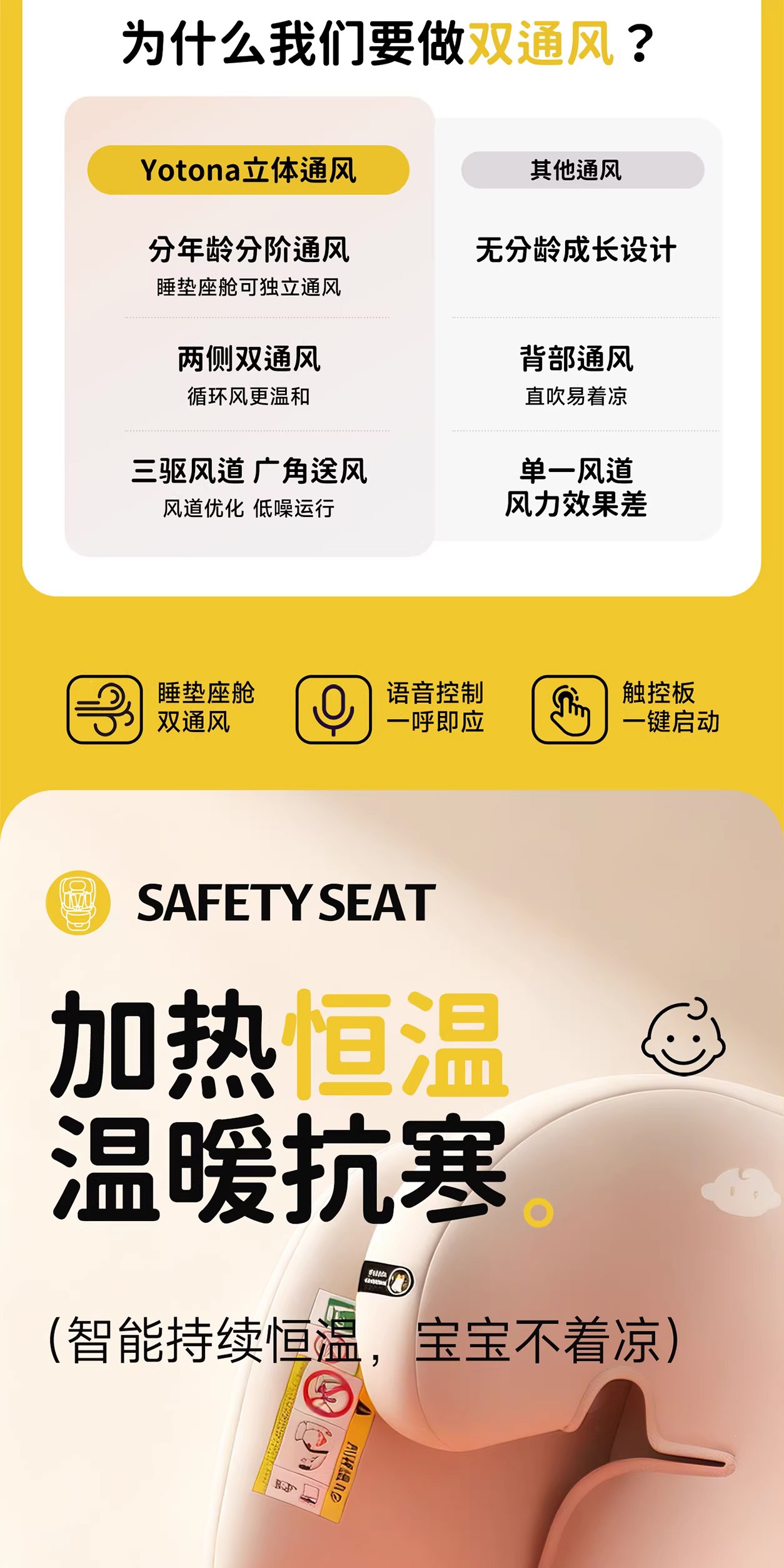 Special offer: German-certified iSize child car seat, suitable for babies and toddlers aged 0-12, with a rotating and reclining function