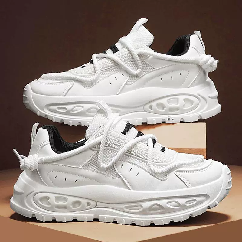 Хлебная обувь мужская обувь 2025 года дышащая и плотная обувь для подростков с дикими повседневными кроссовками на толстой подошве