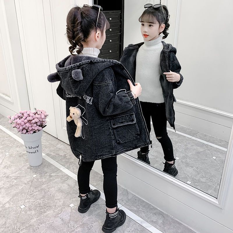 女童秋冬装外套2023新款韩版洋气时髦中大童上衣儿童加绒加厚包邮
