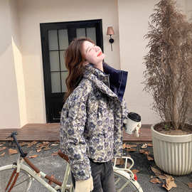 轻薄羽绒棉服女2025年新款冬季宽松短款小个子面包派克服棉衣棉袄