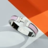 White gold light pink H bracelet
