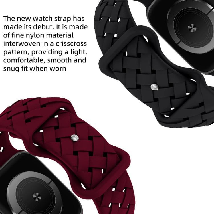 xDfind Butterfly Buckle trenzado correa estrecha de silicona para Apple Watch 42 / 44 / 45 / 46 / 49mm / Ap