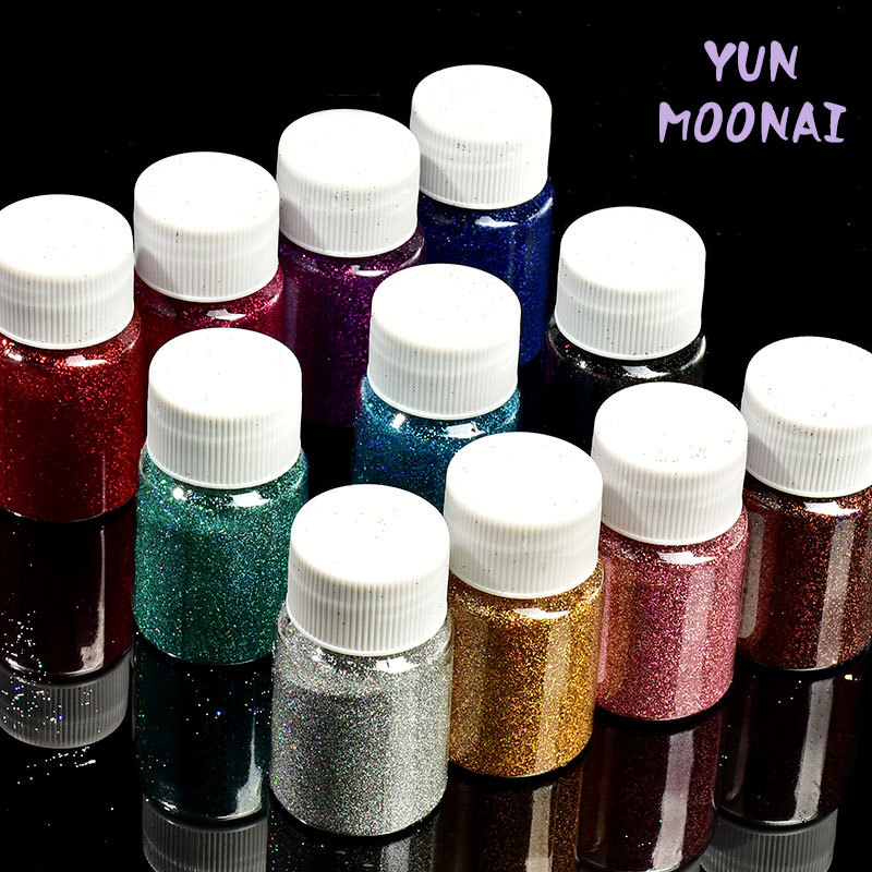 polvo de brillo fino material DIY sequinilla hecha a mano cristal goteo AB molde resina uv pegamento arena movida aceite mahjong relleno