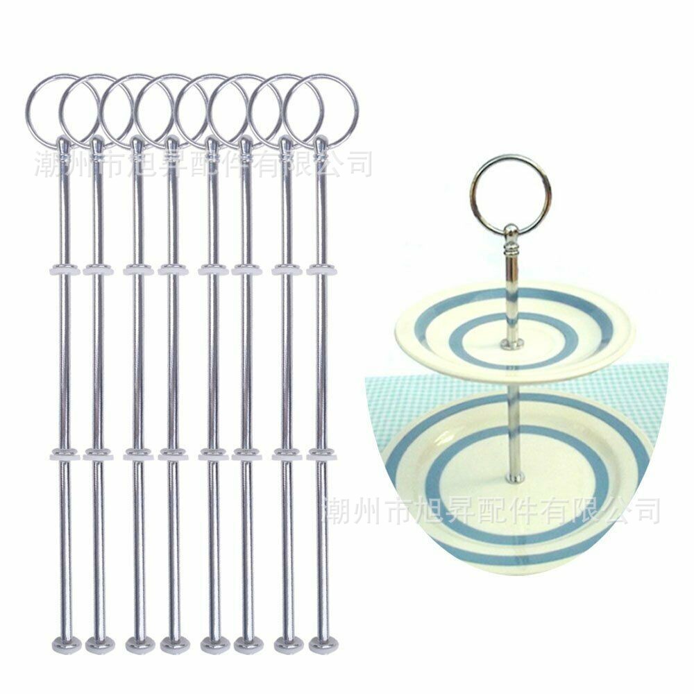 Placa de pastel redonda percha soporte de placa de fruta doble aleación de zinc de tres capas Placa de merienda Placa de fruta Placa de cadena de metal estante