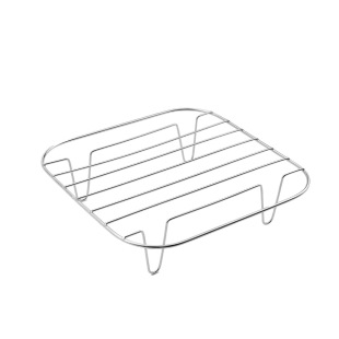 8-inch silicone air fryer barbecue plate air fryer accessories stainless steel barbecue grill steel needle rack baking tray