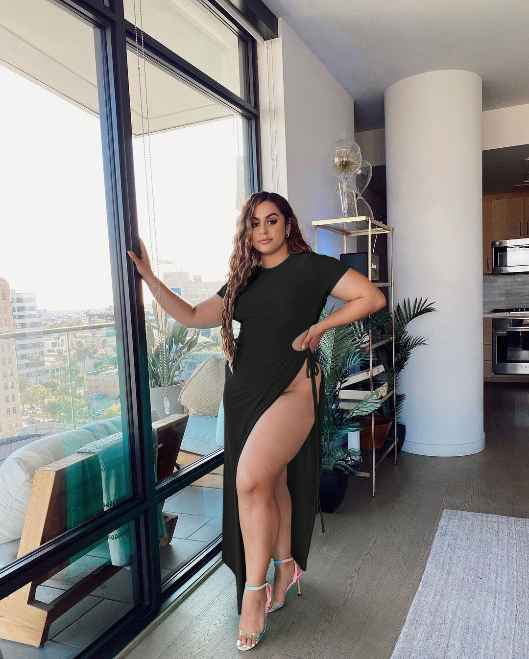 women s plus size sexy dress nihaostyle clothing wholesale NSFNN70049