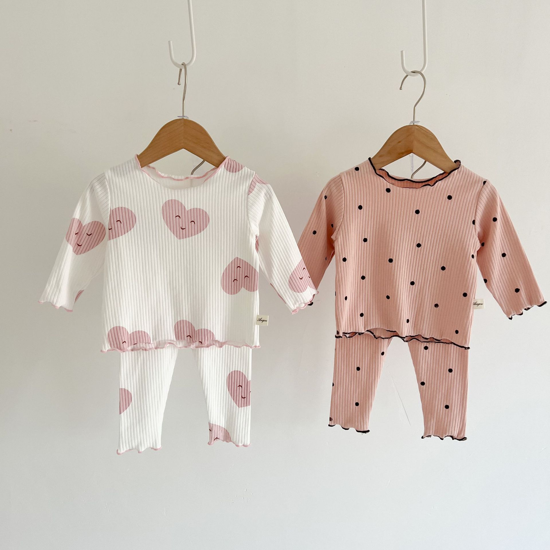 Cute Heart Shape Cotton Baby Clothing Sets display picture 1