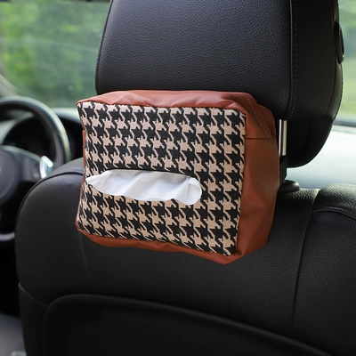 Houndstooth Pattern Car Tissue: Car tissue box/set