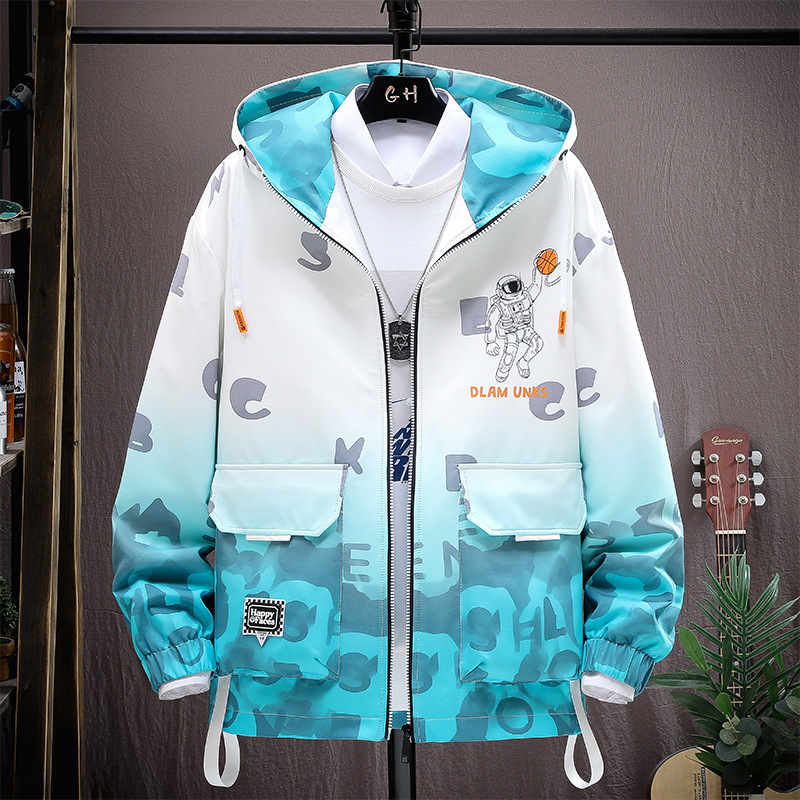 春秋季男孩夹克12至15岁18大童男装上衣服青少年帅气高初中生外套