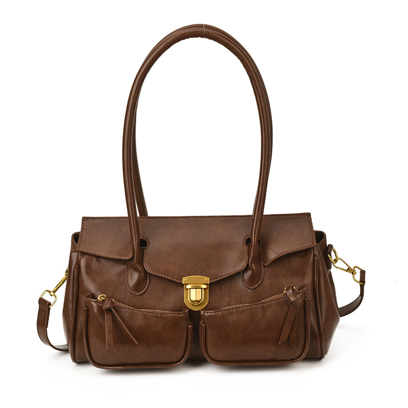 Bolso de mujer de explosión transfronteriza, bolso de tracción retro, bolso de viaje, bolso de hombro, maletín de brazo, bolso de hombro