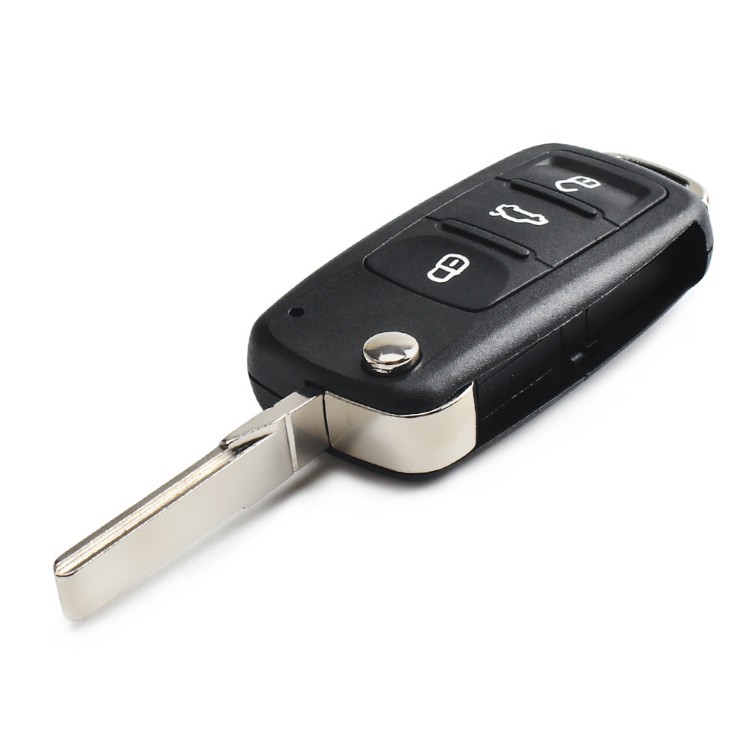 Suitable for Volkswagen 3-Button Car Key Shell, Car Key Remote Control Key, 202Ad+433 Frequency Id48 Chip