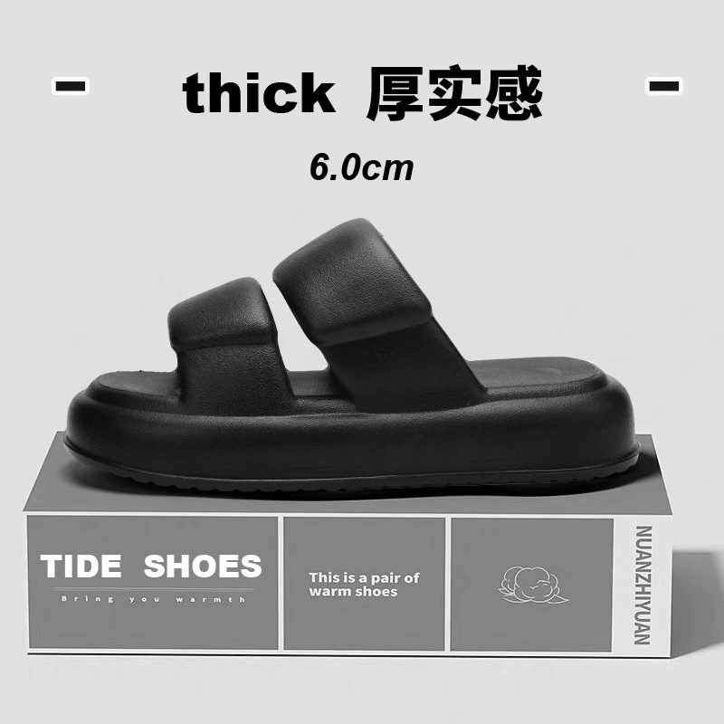 Женские тапочки из ЭВА на толстой подошве, противоскользящие и против запаха, летние домашние домашние тапочки для ванной комнаты q пара мужчин