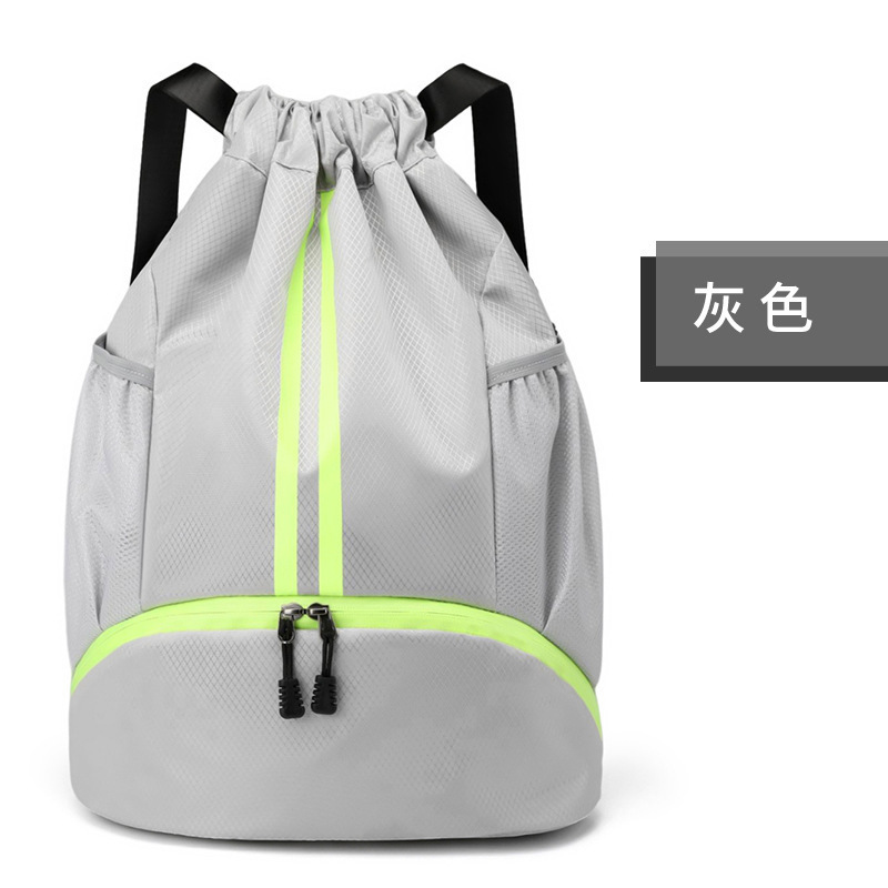 束口袋双肩篮球袋便携足篮球培训马拉松赛事广告健身抽绳双肩包|undefined
