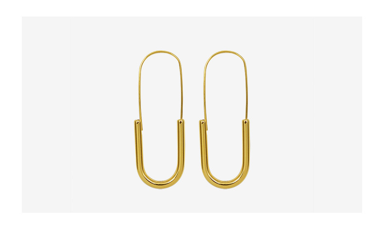 Simple Long Brooch Earrings display picture 10