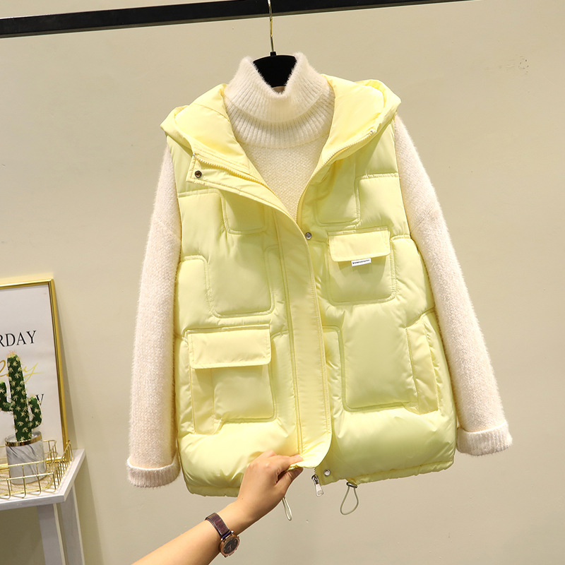 Otoño y invierno de 2022 nuevo estilo coreano suelto moda chaleco de algodón plumón chaleco de algodón chaleco de invierno damas abrazadera image 9
