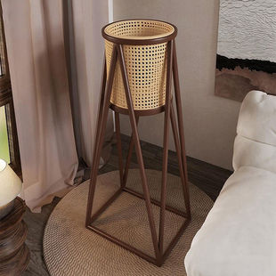 Scandinavian Flower Rack Living Room Floor-Standing Flower Pot Storage Rack Potted Plant Display Rack Next to Tv Cabinet Green Plant Decorative Rack Flower Bucket
