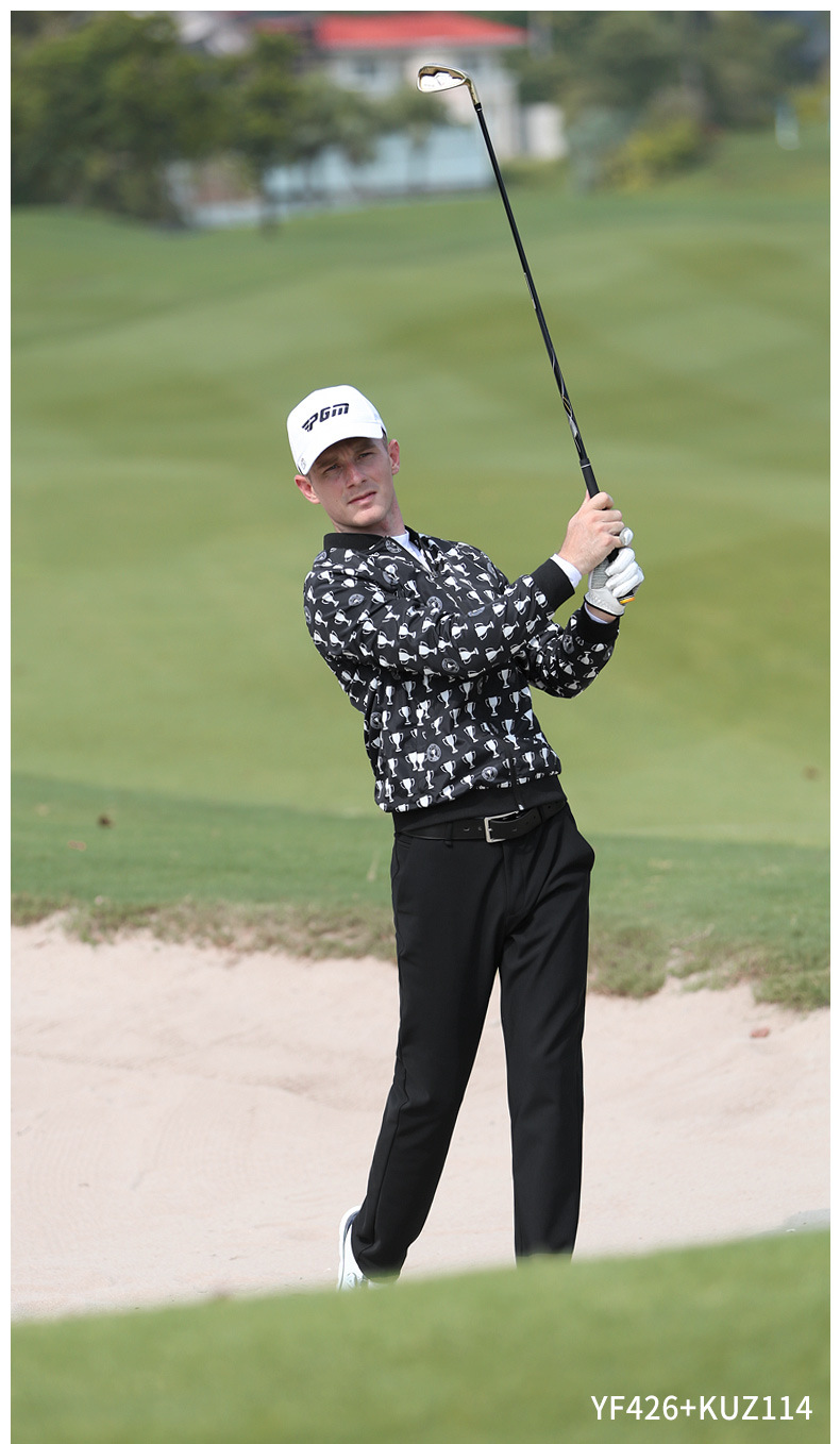 Áo khoác golf nam chống gió chống mưa thu đông PGM YF426 — YF426 màu trắng, YF426 màu đen chi tiết 6