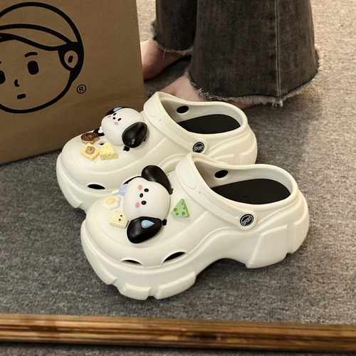 Croc shoes summer outer wear eva slippers with poop feeling for men's household wholesale anti-slip and odor-increasing trendy slippers for women