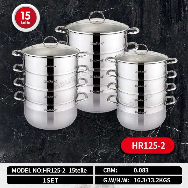 acero inoxidable grueso 201 vapor de vapor con vapor de vapor de rejilla de fábrica venta directa de horno electromagnético de fondo compuesto gas general