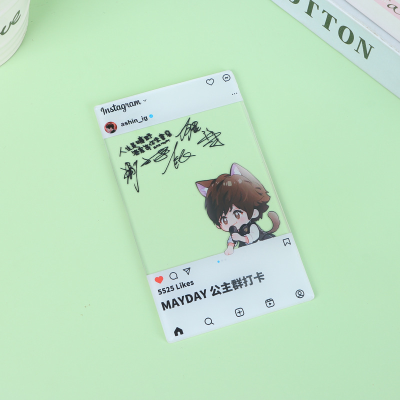 Acrylic spin card performance card animation cartoon character peripheral DIY photo frame creative bookmark photo card
