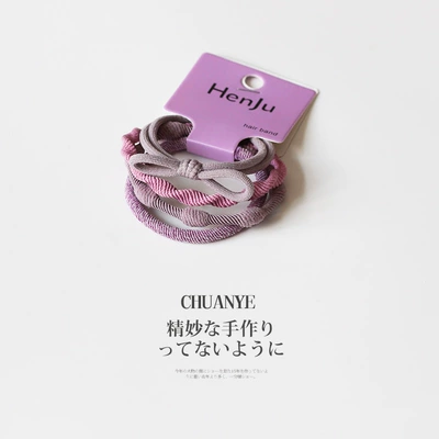 Saç üçün rezinlər Rubber Band High Elasticity Durable and - purple-4-sticks