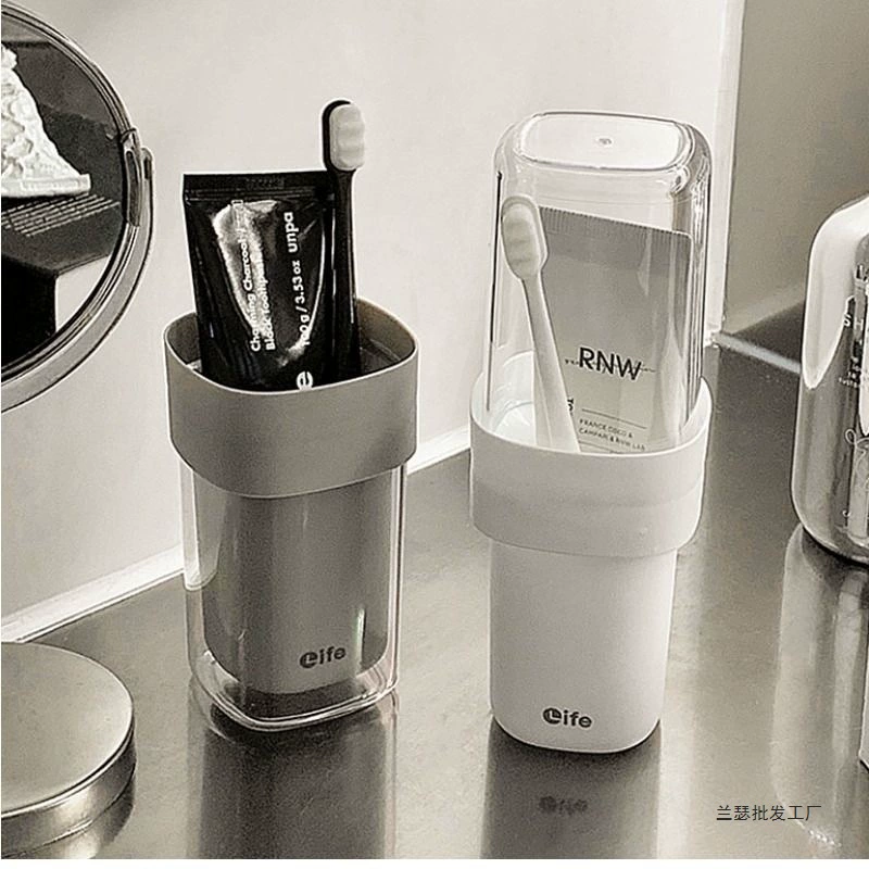 Чашка для полоскания рта для повседневного путешествия, чашка для мытья пары, портативный набор чашек для мытья, красивый стоматологический цилиндр, чашка для зубов и зубная посуда