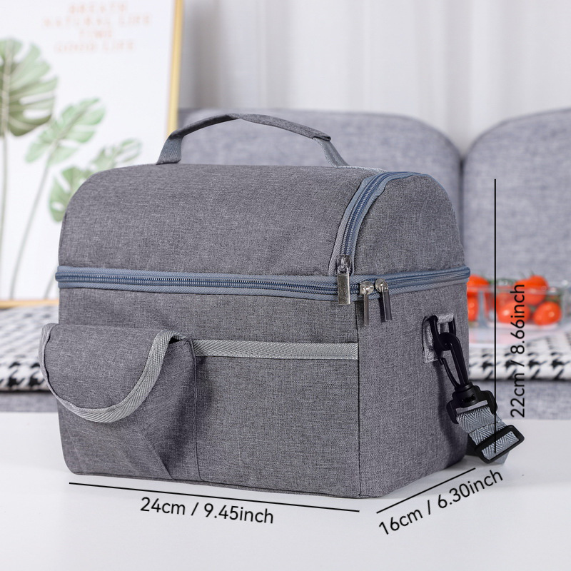 Bolsa de almuerzo de commuerzo de viaje, bolsa de aluminio grande, bolsa de almuerzo gruesa, bolsa de almuerzo, bolsa de almuerzo, bolsa de mano