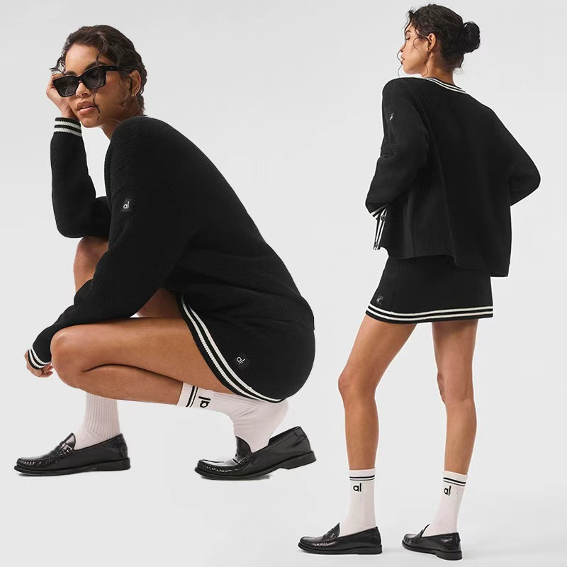 aloYoga tenis mujer 2025 nuevo tejido rápido secado delgado entrenamiento delgado vestido deportivo