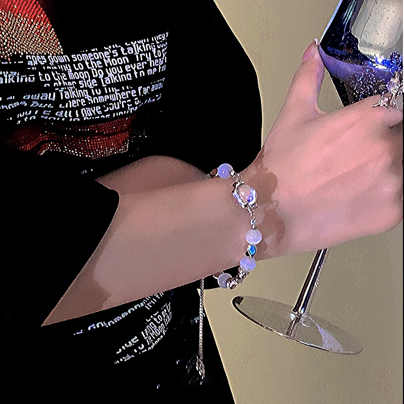 yyds cold style Opal star bracelet female summer ins niche design light luxury personality couple bracelet trendy men