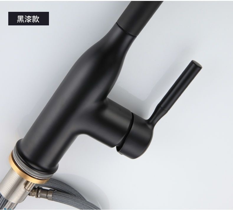 Guangdong gun gray pull-out kitchen cold and hot splash-proof faucet, all-copper kitchen sink telescopic faucet undefined