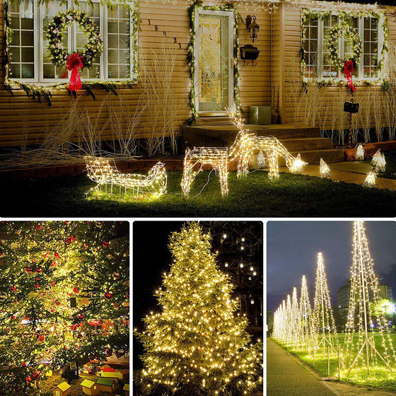 Amazon copper wire lights led solar string lights wholesale outdoor courtyard garden string lights copper wire colored lights decorative lights