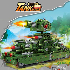 戦車世界究極のkv 44カールは中国の積み木の益智のおもちゃの重さの模型のおもちゃの99リヴァイタンをつづり合わせます。
