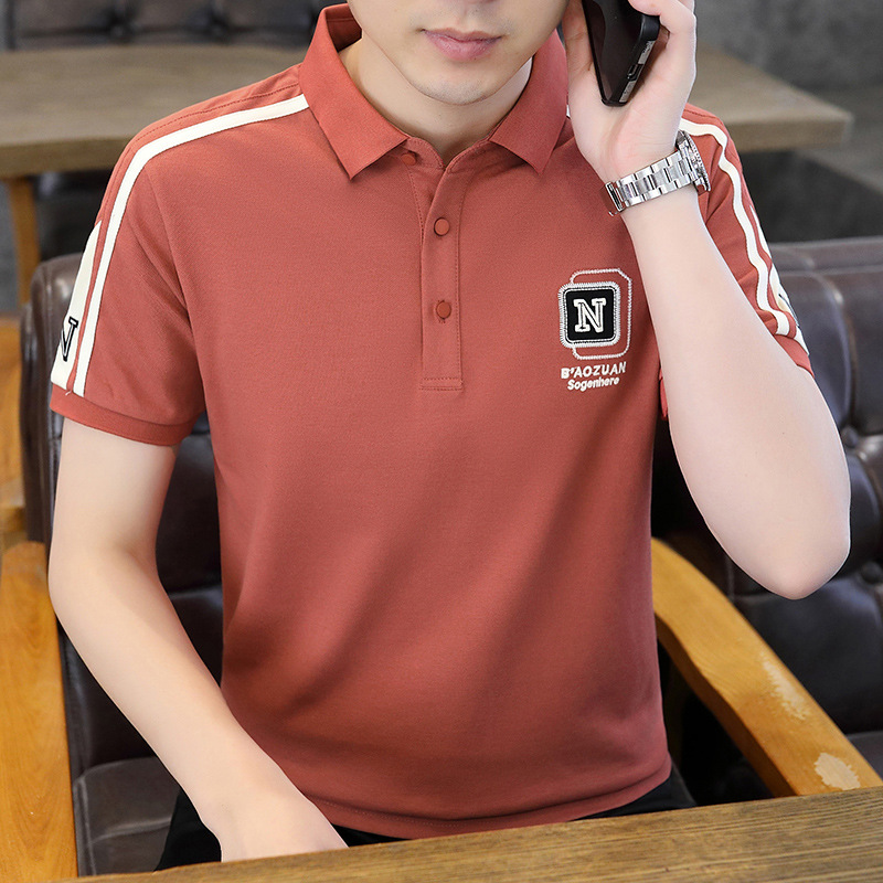 Ángulo 7726-verano nuevo estilo casual camisa polo de manga corta moda para hombres camiseta de manga corta para hombres