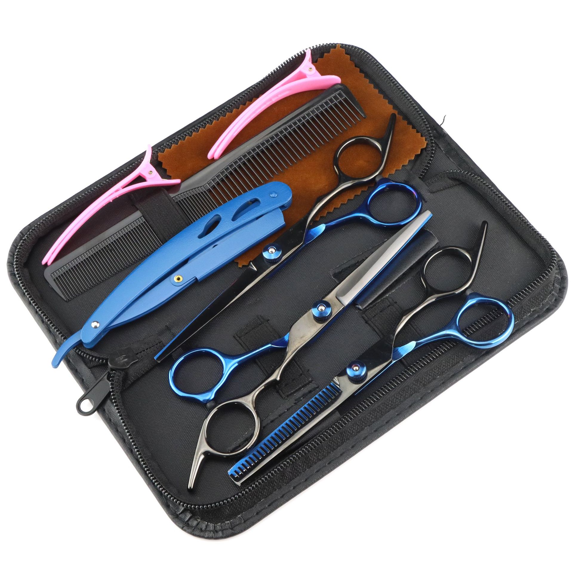 6,0 Zoll lange, preisgünstige, farbenfrohe Haarschere mit hohem, schrägem Zopf und flachem Pony, erhältlich in 7 Farben_voghion.com